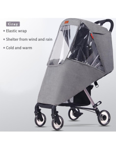 Cubierta de Lluvia para Cochecito de Bebé Universal con Ventana 2