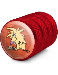 Tapas de Válvula de Aluminio Rojo Angry Beavers - 4 Piezas 2