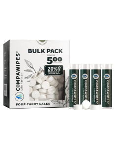 500 Toallitas Comprimidas Compawipes - Papel Higiénico Ecológico
