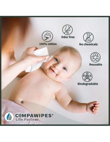 500 Toallitas Comprimidas Compawipes - Papel Higiénico Ecológico