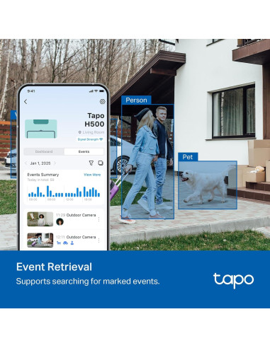 Hub Inteligente Tapo H500 - Controla 16 Cámaras y 64 Sensores