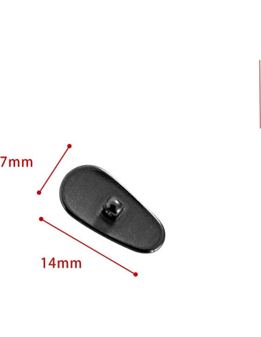 Almohadillas Nasales de Titanio Atornillables para Gafas Oakley Tom Ford 14x7mm