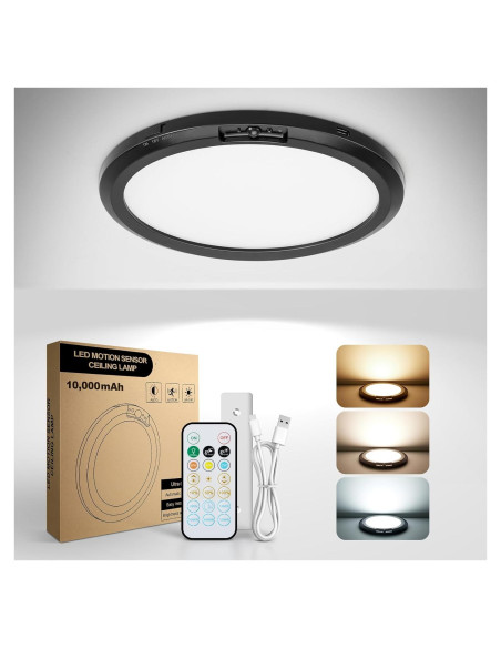 Luz de Techo Recargable Aggforbl 10,000mAh con Control Remoto