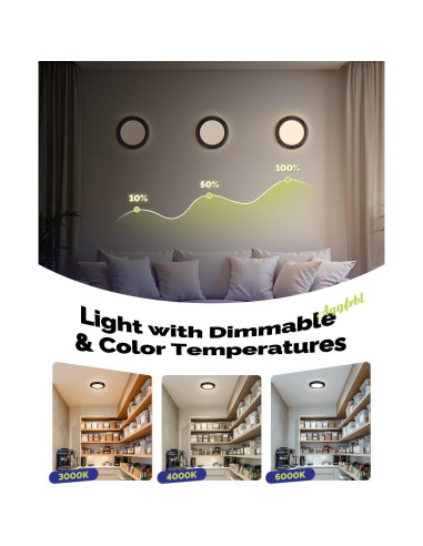 Luz de Techo Recargable Aggforbl 10,000mAh con Control Remoto