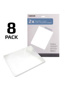 Lupas de Página Carson 2x Set de 8 Marco Rígido 21.6x27.9 cm 2