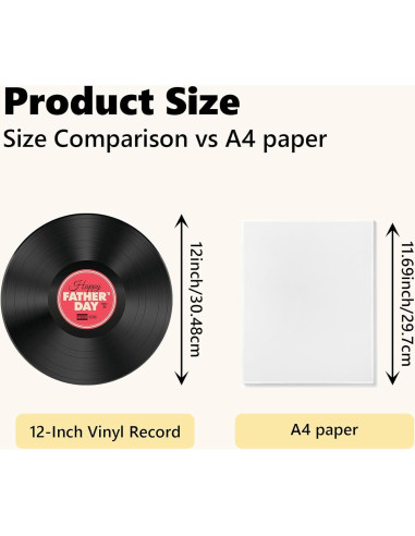Leptetek 12 Piezas Decoraciones de Discos de Vinilo Vintage