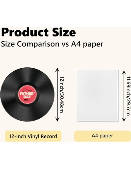 Leptetek 12 Piezas Decoraciones de Discos de Vinilo Vintage