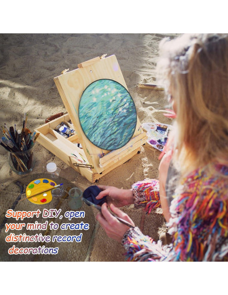 Leptetek 12 Piezas Decoraciones de Discos de Vinilo Vintage