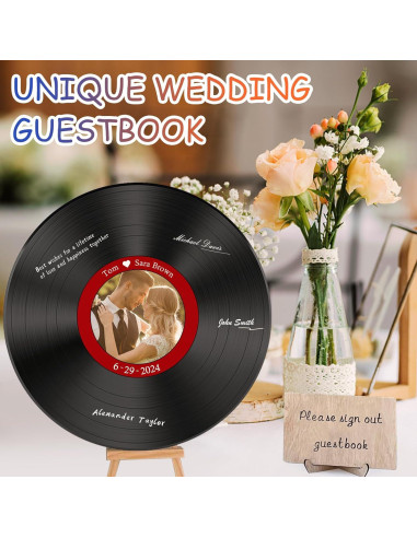 Leptetek 12 Piezas Decoraciones de Discos de Vinilo Vintage