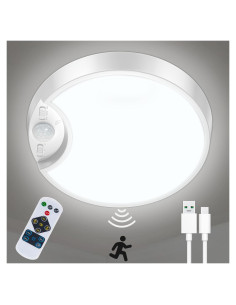 Luz de Techo Recargable DEEPLITE 8000mAh con Sensor de Movimiento