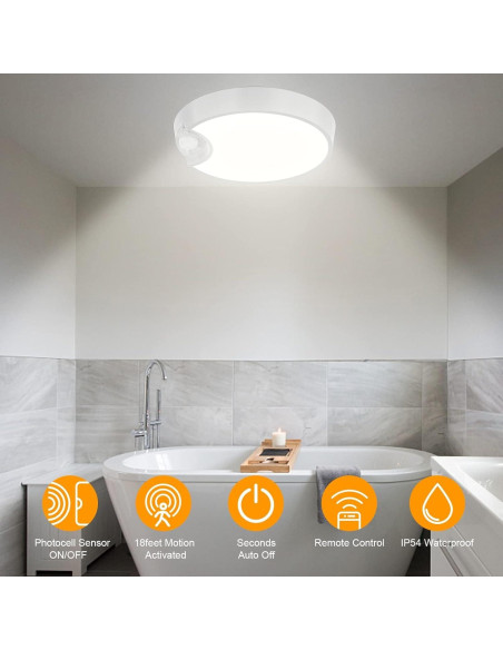 Luz de Techo Recargable DEEPLITE 8000mAh con Sensor de Movimiento