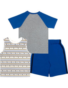 Conjunto Corto 3 Piezas Mickey Mouse Niños 3T Azul y Gris 2