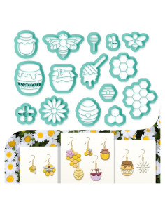 15 Cortadores de Arcilla de Polímero beinkmake - Aretes Abeja