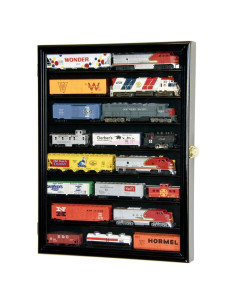 Estante de Exhibición para Trenes HO sfDisplay.com 6 Estantes Madera Negra