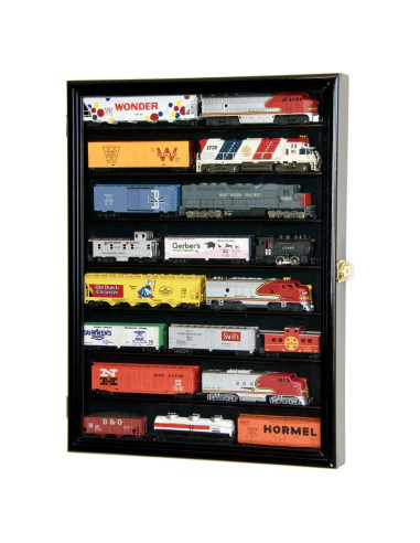 Estante de Exhibición para Trenes HO sfDisplay.com 6 Estantes Madera Negra