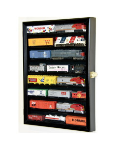 Estante de Exhibición para Trenes HO sfDisplay.com 6 Estantes Madera Negra 2