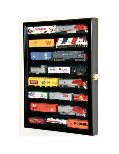 Estante de Exhibición para Trenes HO sfDisplay.com 6 Estantes Madera Negra