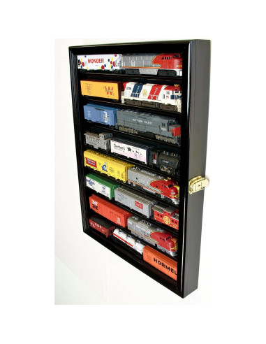 Estante de Exhibición para Trenes HO sfDisplay.com 6 Estantes Madera Negra