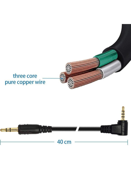 Cable de Conexión Disparador Pixel PXL-JU3.5-DC0 para Nikon 40cm