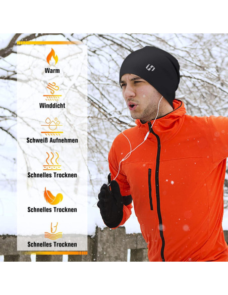 Gorro Térmico de Ciclismo Esqueleto Unisex - Negro