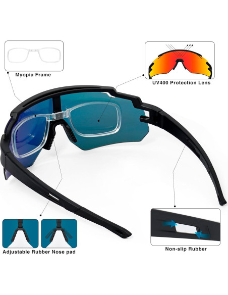 Gafas de Ciclismo Polarizadas VEWOE UV400 Ajustables