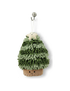 Toalla de Mano Chenille Verde Brosuyu Árbol de Navidad 25.4x17.8cm