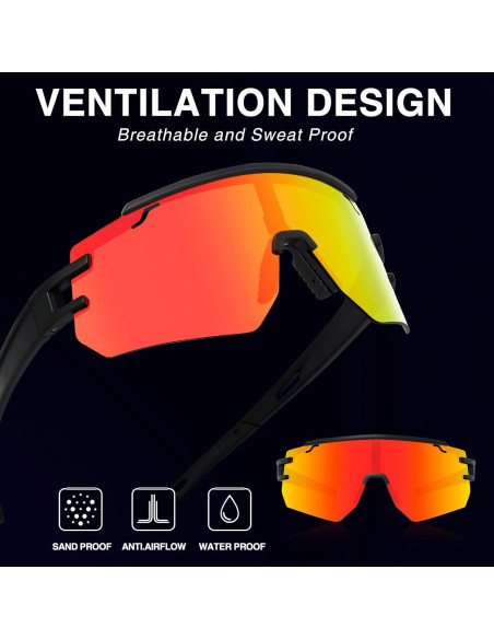 Gafas de Ciclismo Polarizadas VEWOE UV400 Ajustables