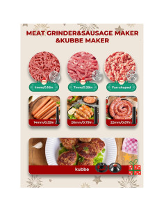 Picadora de Carne Eléctrica Flyseago 3200W Multifuncional 2