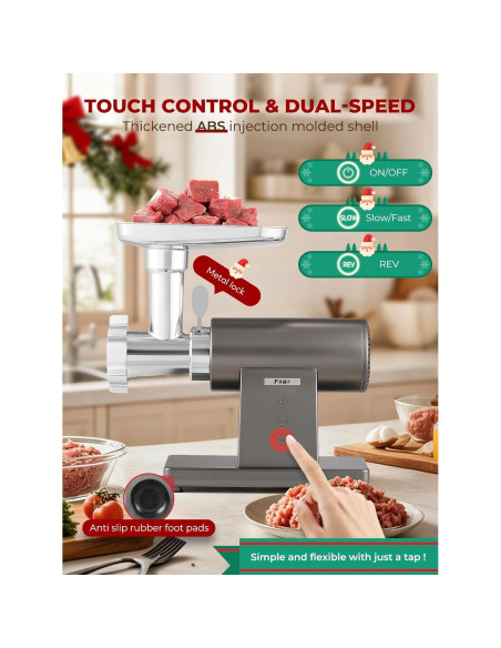 Picadora de Carne Eléctrica Flyseago 3200W Multifuncional