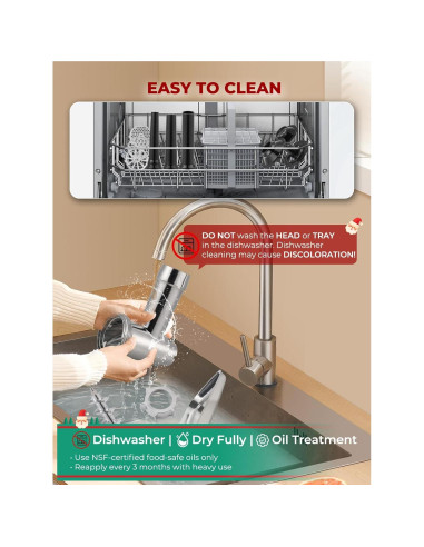 Picadora de Carne Eléctrica Flyseago 3200W Multifuncional