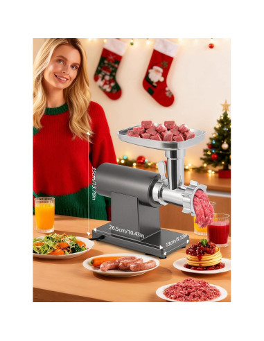 Picadora de Carne Eléctrica Flyseago 3200W Multifuncional