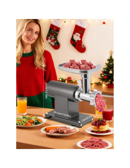 Picadora de Carne Eléctrica Flyseago 3200W Multifuncional