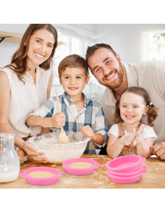 Moldes de Silicona para Huevo CLUEWR 4 PCS Antiadherentes 10 cm 2