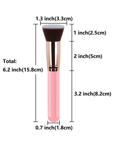 Brocha de Maquillaje Profesional RN BEAUTY Kabuki 15.8 cm