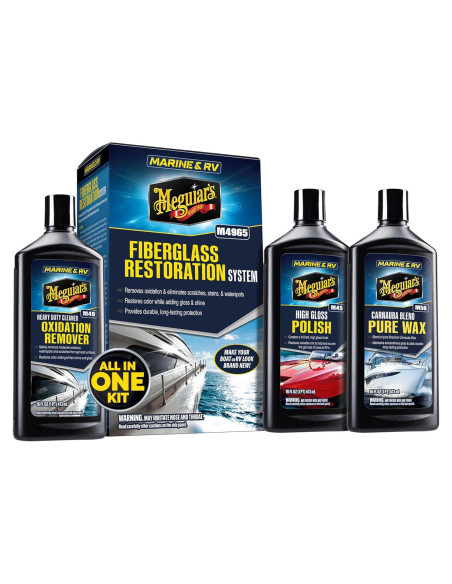 Kit de Restauración de Fibra de Vidrio Meguiar's M4965 - 3 Piezas