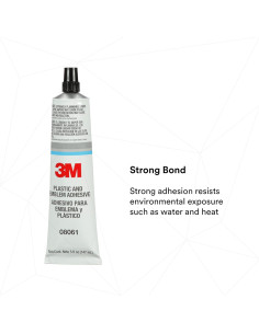 Adhesivo de Plástico 3M 08061, Tubo 141.75 g, Rápido Secado 2