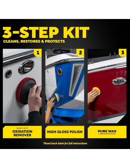 Kit de Restauración de Fibra de Vidrio Meguiar's M4965 - 3 Piezas