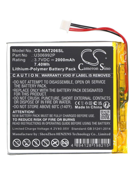 Batería de Reemplazo JIAJIESHI para ONN 100005206, 2000mAh