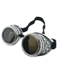 Gafas Vintage Steampunk Plata Antigua - 2 Lentes Incluidos