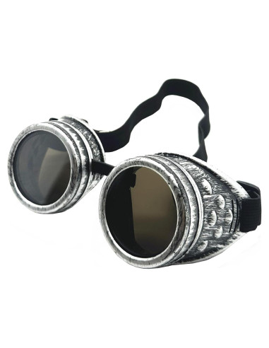 Gafas Vintage Steampunk Plata Antigua - 2 Lentes Incluidos