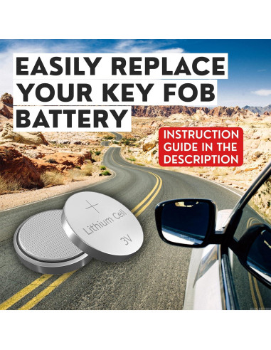 Baterías de Reemplazo Deluxe CR2450 para Llaveros Ford Lincoln (2 Pk)