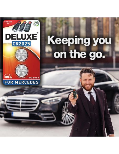 Baterías CR2025 para Llaveros Mercedes-Benz Deluxe - Paquete de 2