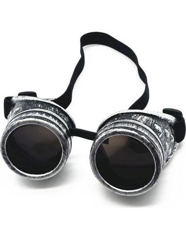 Gafas Vintage Steampunk Plata Antigua - 2 Lentes Incluidos