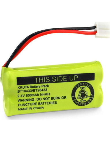Batería Recargable Kruta BT18433 2.4V 800mAh Ni-MH Paquete 4
