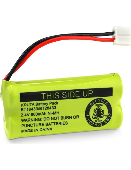 Batería Recargable Kruta BT18433 2.4V 800mAh Ni-MH Paquete 4