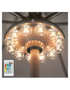 Luz Colgante LED BIGMONAT para Paraguas - 12 Colores, Control Remoto