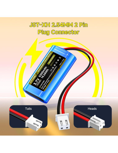 Batería recargable 3.7V 5200mAh Iones de Litio Palowextra