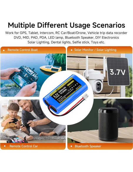 Batería recargable 3.7V 5200mAh Iones de Litio Palowextra