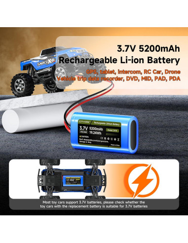 Batería recargable 3.7V 5200mAh Iones de Litio Palowextra