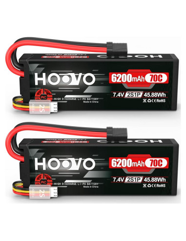Batería Lipo HOOVO 7.4V 6200mAh 70C 2S para RC